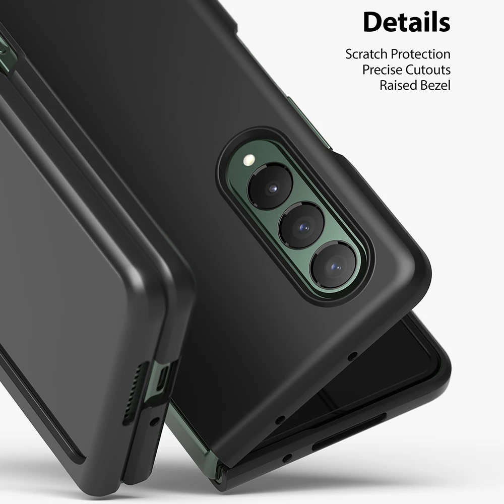 Picture of Samsung Galaxy Z Fold 3 Case | Ringke Slim Protection Clear Case for Samsung Galaxy Z Fold 3 (Black)