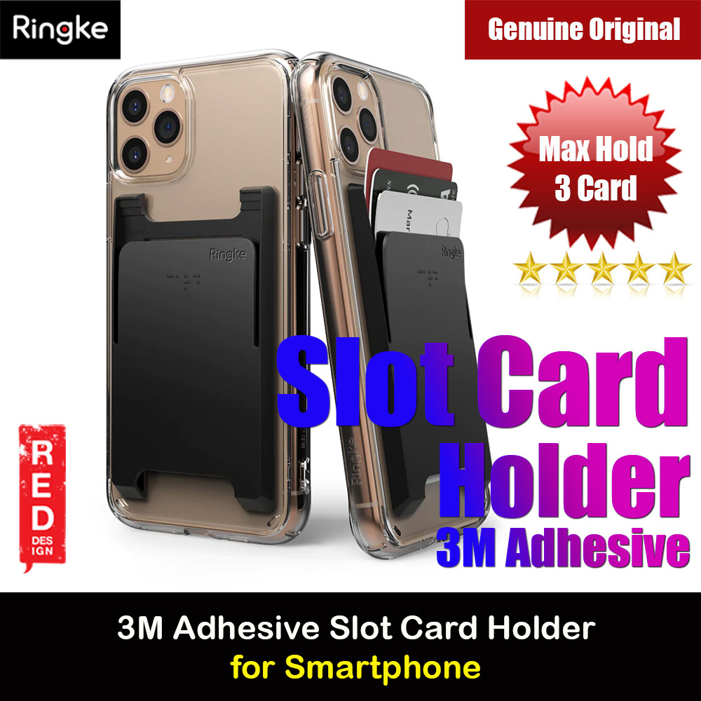 Picture of Ringke Slot Card Holder Max Holder 3 Card 3M Adhesive Sticker with High Quality PC Material for Smartphone (Black) Red Design- Red Design Cases, Red Design Covers, iPad Cases and a wide selection of Red Design Accessories in Malaysia, Sabah, Sarawak and Singapore 