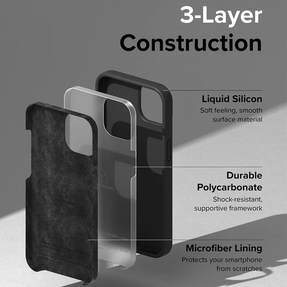 Picture of Apple iPhone 14 Plus 6.7 Case | Ringke Soft Liquid Silicone Protection Case for iPhone 14 Plus 6.7 (Stone)