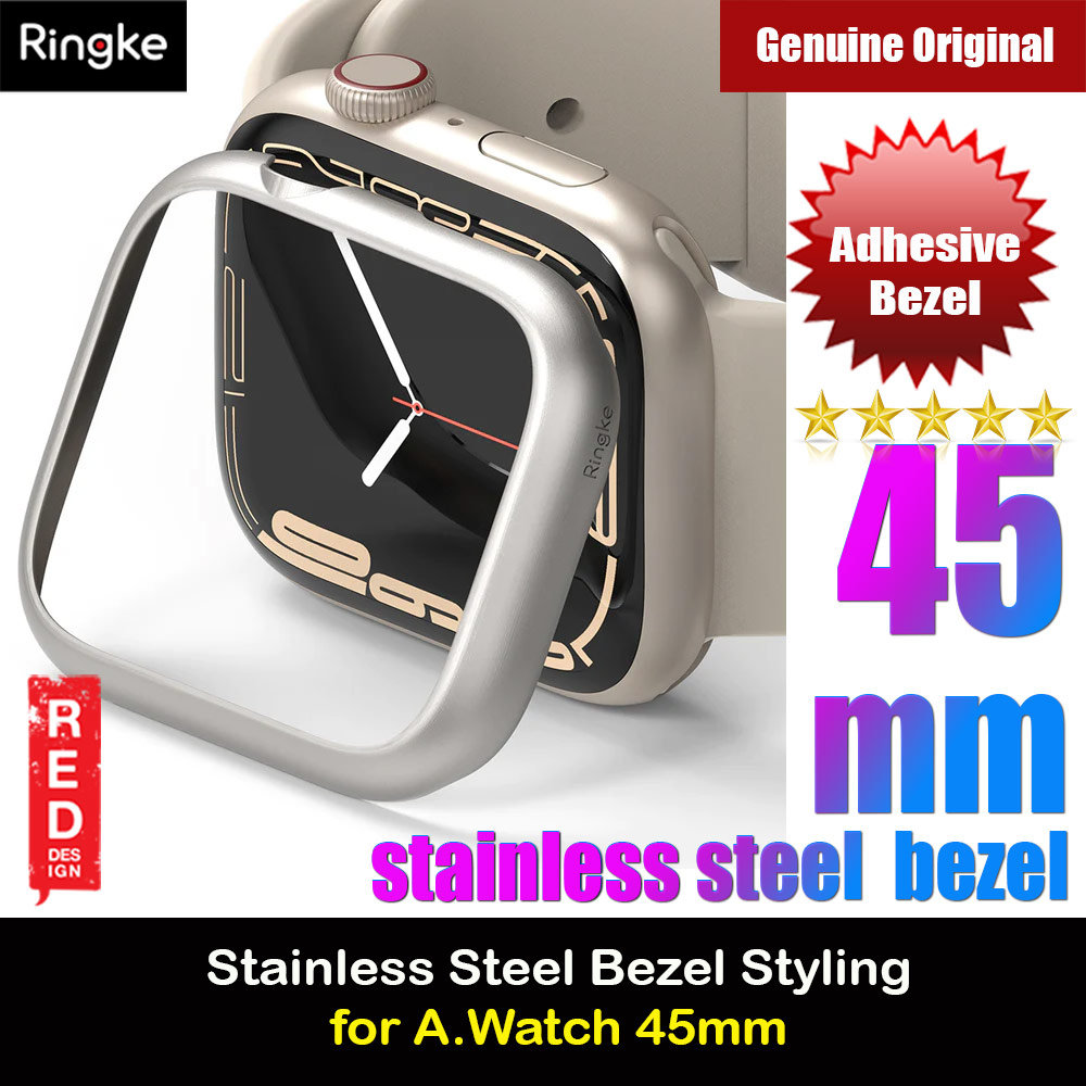 Picture of Ringke Adhesive Stainless Steel  Bezel Styling for Apple Watch Series 7 8 9 45mm  (Titanium) Apple Watch 45mm- Apple Watch 45mm Cases, Apple Watch 45mm Covers, iPad Cases and a wide selection of Apple Watch 45mm Accessories in Malaysia, Sabah, Sarawak and Singapore 