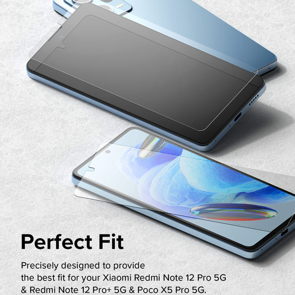 Picture of Xiaomi Poco X5 Pro 5G Screen Protector | Ringke Tempered Glass Full Cover Glass Screen Protector for Xiaomi Redmi Note 12 Pro 5G Poco X5 Pro 5G (2pcs)