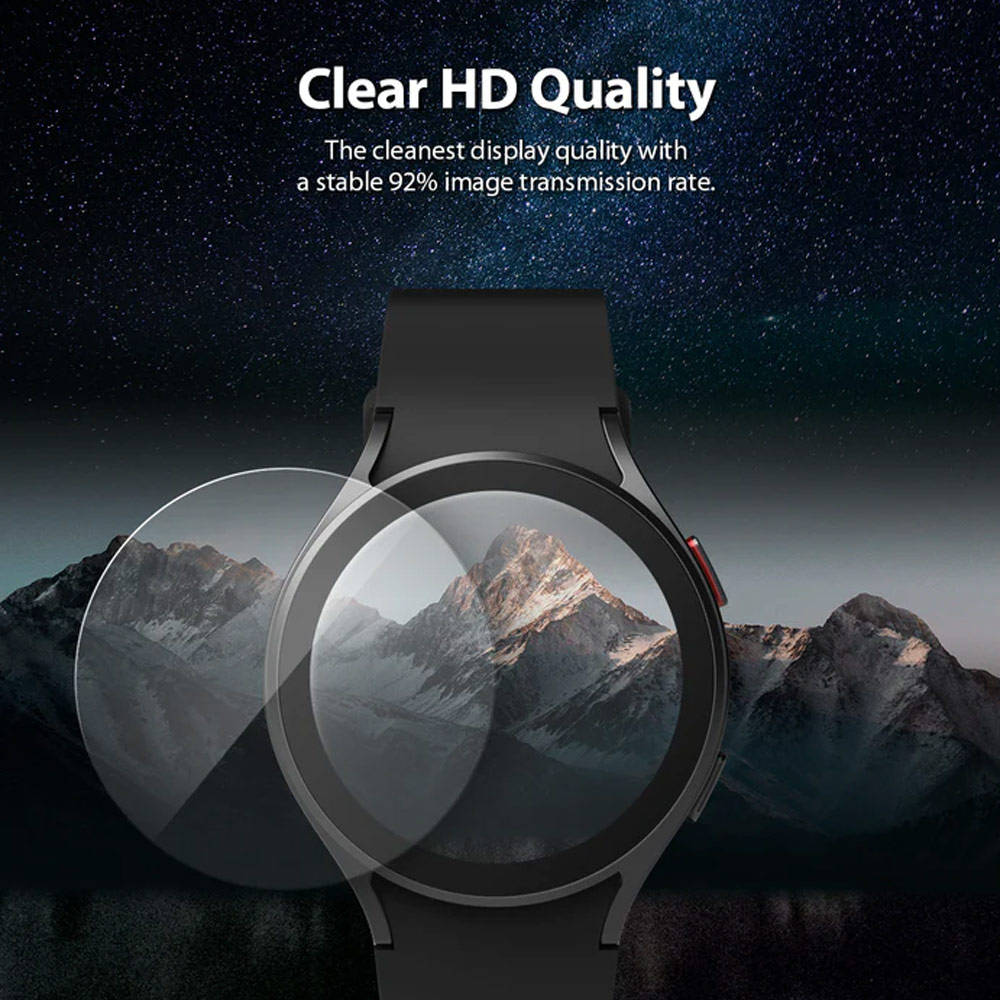 Picture of Samsung Galaxy Watch 4 44mm Screen Protector | Ringke Tempered Glass Screen Protector for Galaxy Watch 4 44mm (Clear 4pcs)