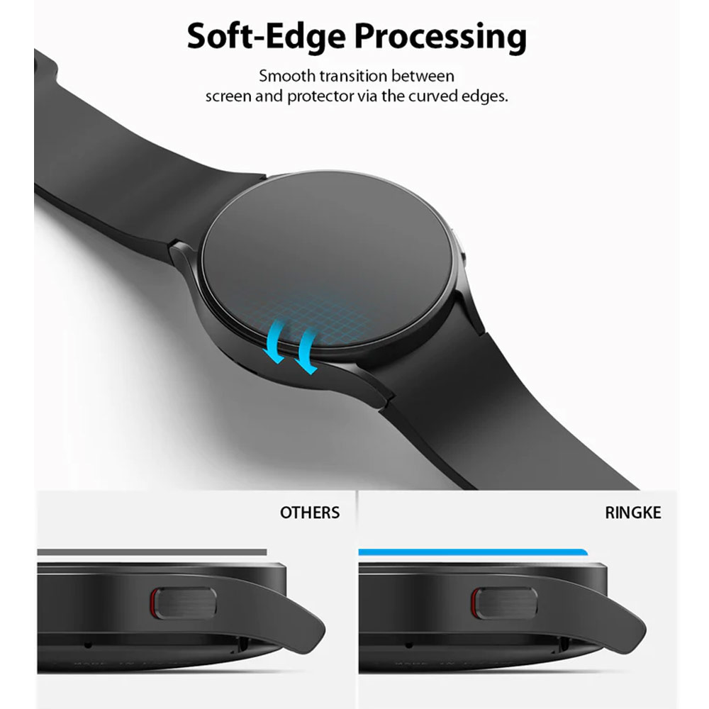 Picture of Samsung Galaxy Watch 4 44mm Screen Protector | Ringke Tempered Glass Screen Protector for Galaxy Watch 4 44mm (Clear 4pcs)