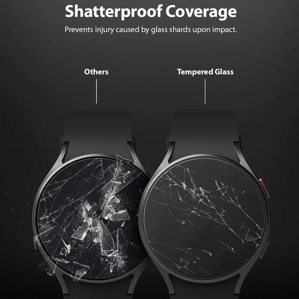 Picture of Samsung Galaxy Watch 4 44mm Screen Protector | Ringke Tempered Glass Screen Protector for Galaxy Watch 4 44mm (Clear 4pcs)