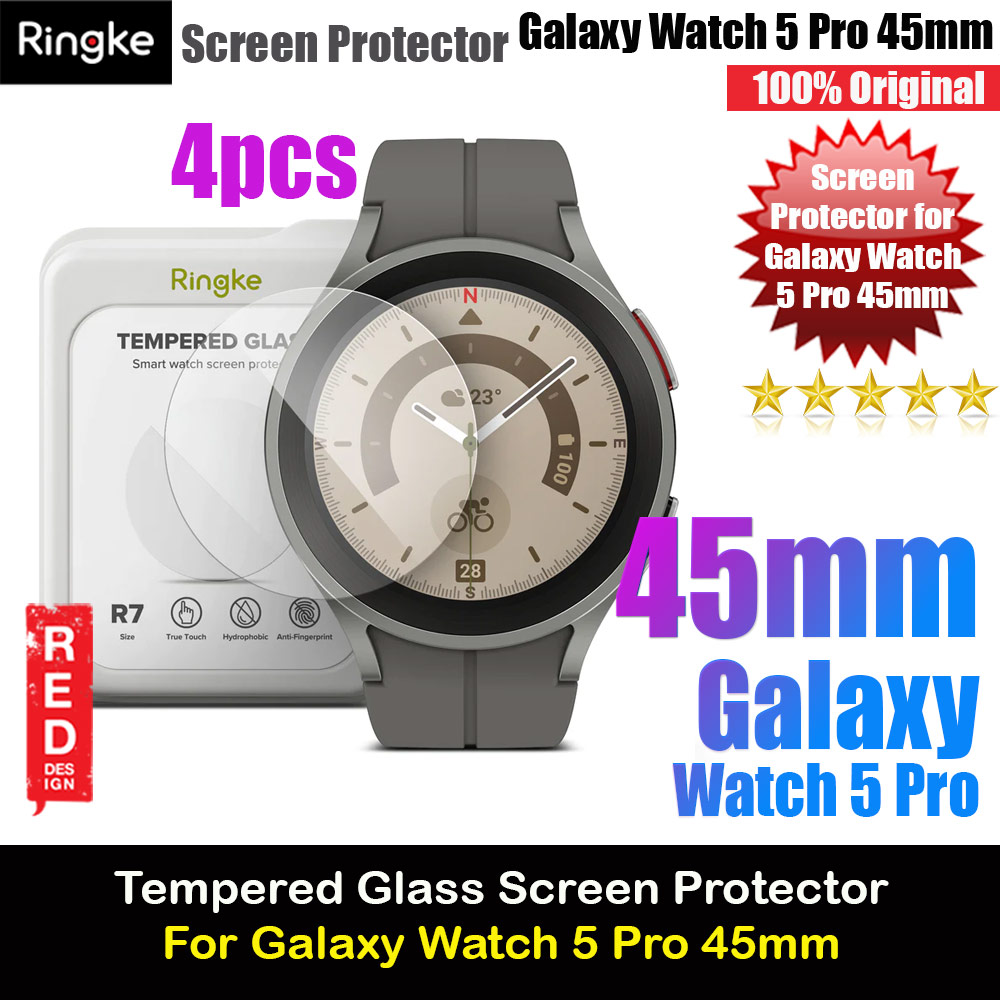 Picture of Ringke Tempered Glass Screen Protector for Galaxy Watch 5 Pro 45mm (4pcs) Samsung Galaxy Watch 5 Pro 45mm- Samsung Galaxy Watch 5 Pro 45mm Cases, Samsung Galaxy Watch 5 Pro 45mm Covers, iPad Cases and a wide selection of Samsung Galaxy Watch 5 Pro 45mm Accessories in Malaysia, Sabah, Sarawak and Singapore 