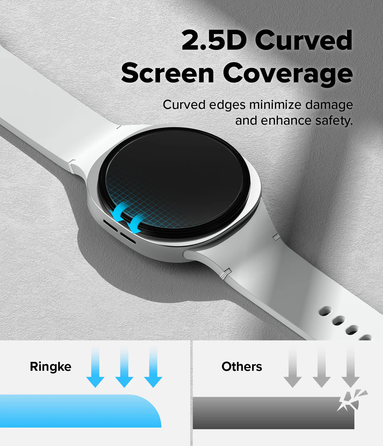 Picture of Samsung Galaxy Watch 8 44mm  | Ringke Tempered Glass Pro for Samsung Galaxy Watch 8 44mm (2pcs)