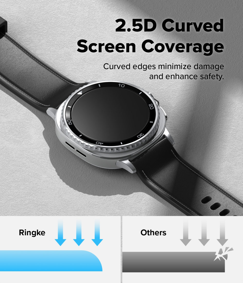 Picture of Samsung Galaxy Watch 8 Classic 46mm  | Ringke Tempered Glass Pro for Samsung Galaxy Watch 8 Classic 46mm (2pcs)