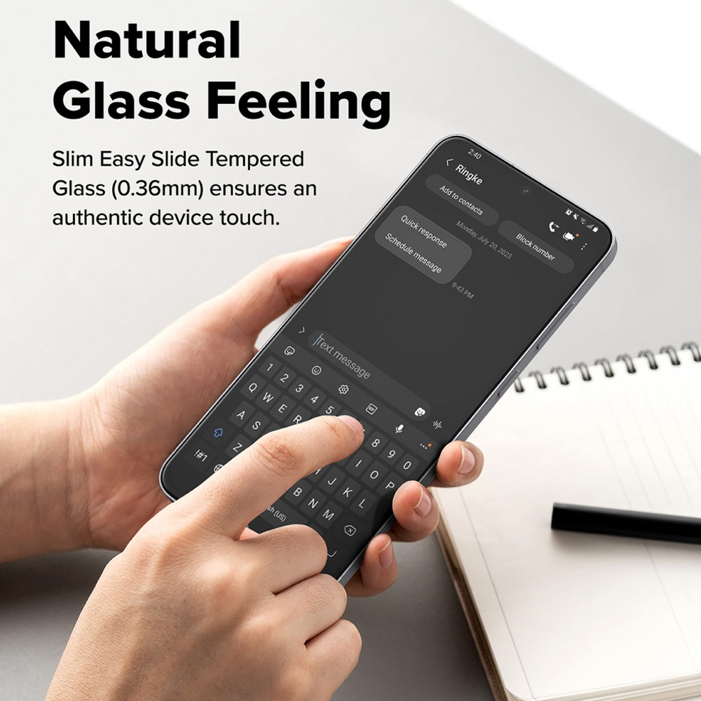 Picture of Samsung Galaxy S25 FE Screen Protector | Ringke Easy Slide Tempered Glass Screen Protector for Samsung Galaxy S25 FE (Clear) 2pcs