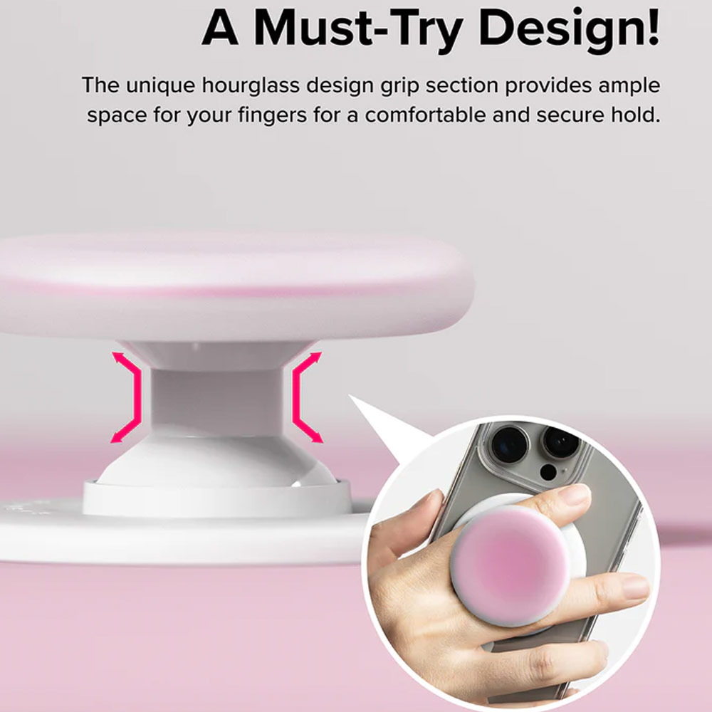 Picture of Ringke Tok Magnetic Grip Stand Holder Popsocket similar Grip Holder (Ice Pink)