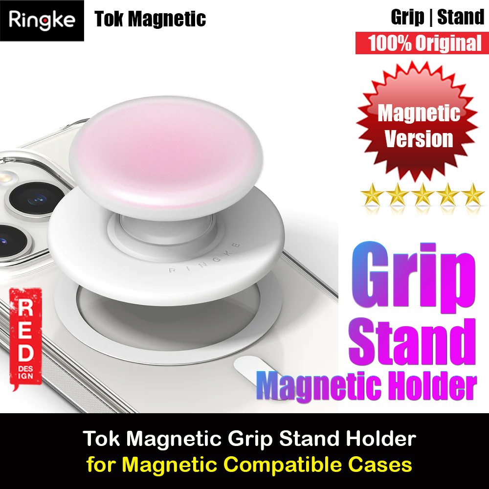 Picture of Ringke Tok Magnetic Grip Stand Holder Popsocket similar Grip Holder (Ice Pink) Red Design- Red Design Cases, Red Design Covers, iPad Cases and a wide selection of Red Design Accessories in Malaysia, Sabah, Sarawak and Singapore 