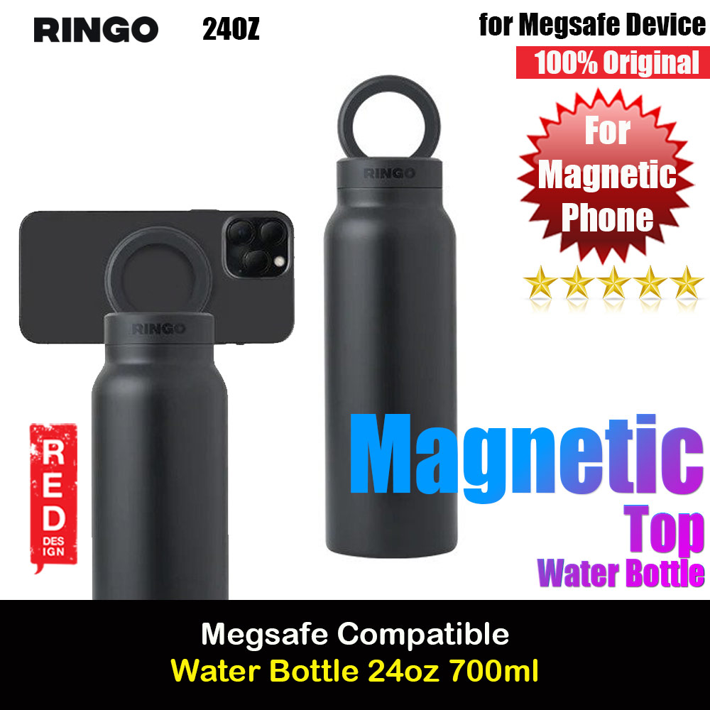 Picture of Ringo Stainless Steel Water Bottle with Magnetic Magsafe Compatible Lid 24oz 700 ml BPA Free (Black) Red Design- Red Design Cases, Red Design Covers, iPad Cases and a wide selection of Red Design Accessories in Malaysia, Sabah, Sarawak and Singapore 