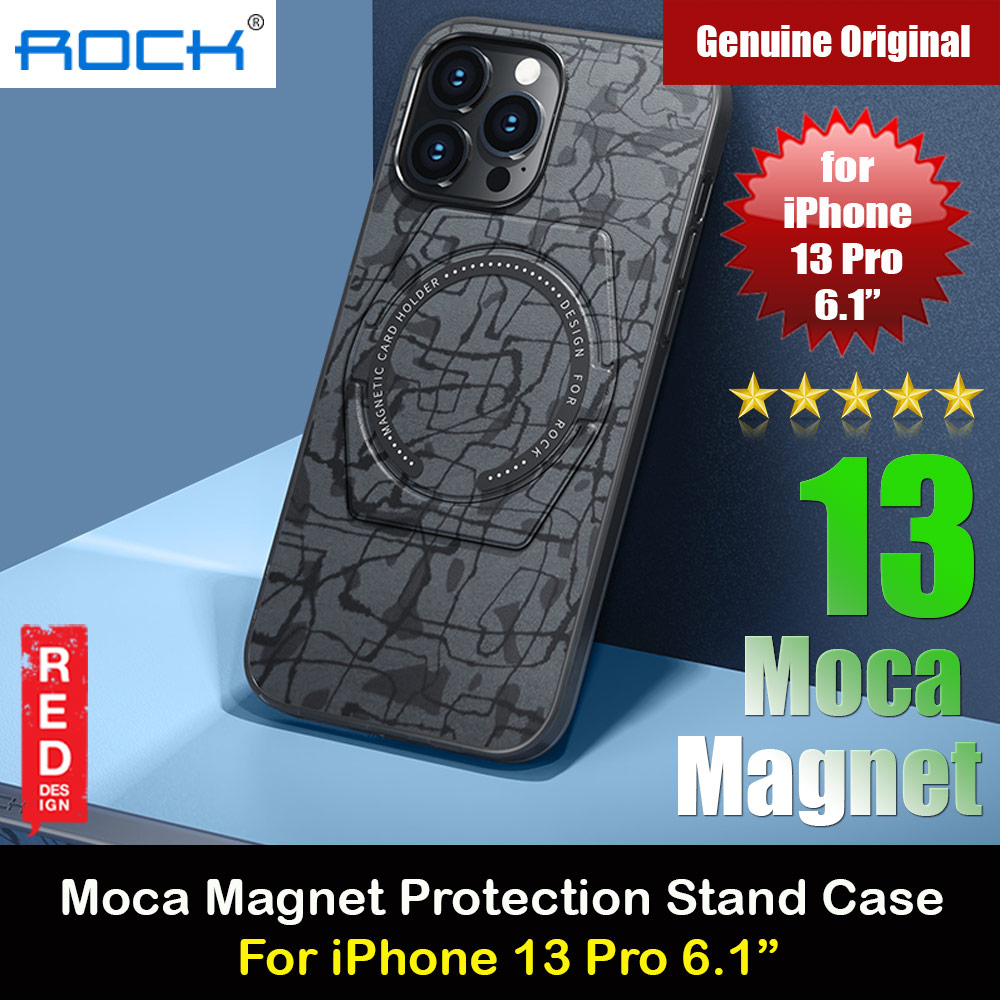 Picture of Rock Moca Strong Magnetic Stand Drop Protection Case Magsafe Compatible for iPhone 13 Pro 6.1 (Black) Apple iPhone 13 Pro 6.1- Apple iPhone 13 Pro 6.1 Cases, Apple iPhone 13 Pro 6.1 Covers, iPad Cases and a wide selection of Apple iPhone 13 Pro 6.1 Accessories in Malaysia, Sabah, Sarawak and Singapore 