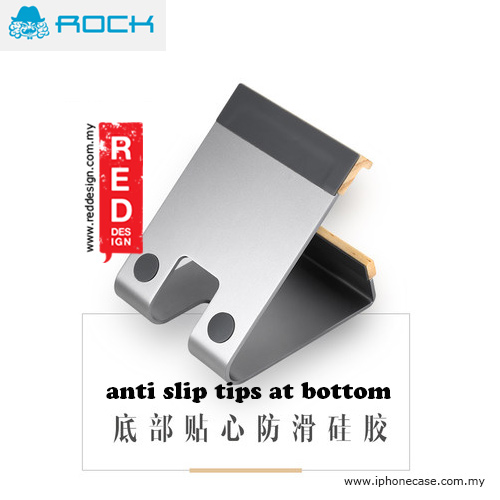 Picture of Rock Aluminum Metal and Wood Stand for Smartphone - Grey