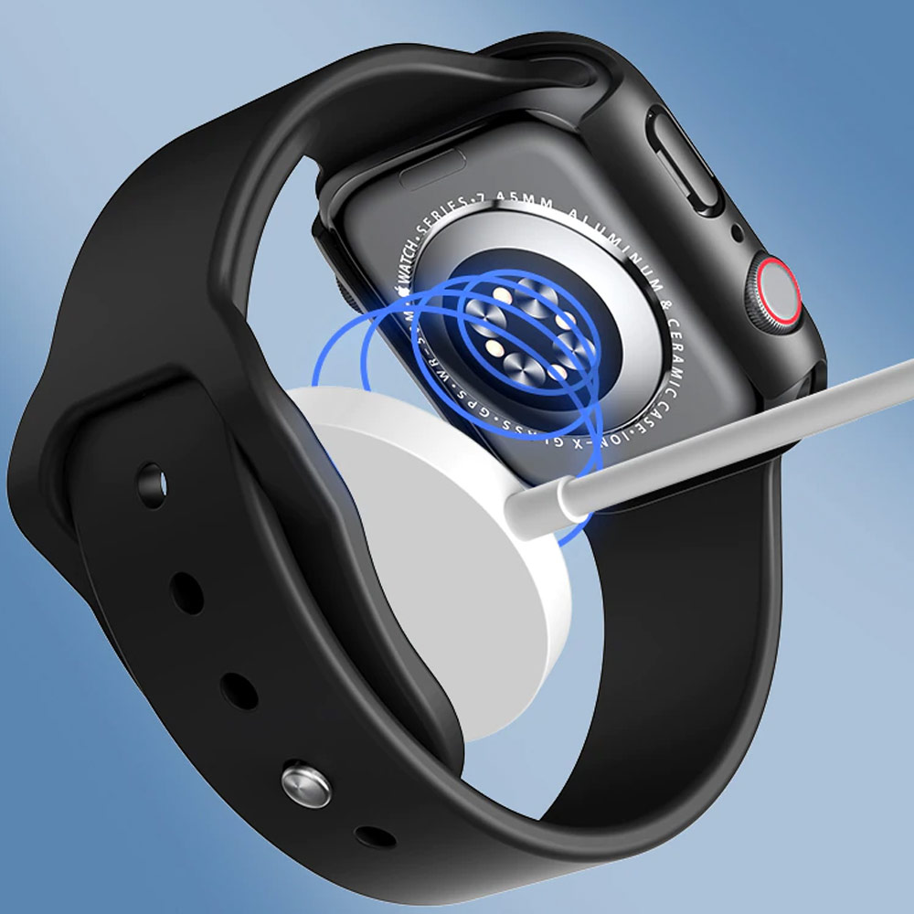 Picture of Apple Watch 45mm Case | Rock Integrated Case with High Sensitivity Touch 9H Tempered Glass for Apple Watch 45mm (Blue)