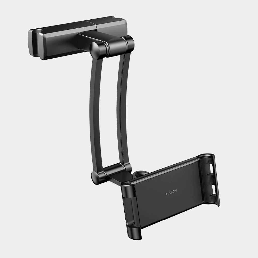 Picture of Rock BackSeat HeadRest RearSeat Car Mount Holder for Smartphone iPad Mini 6 iPad Air iPad Pro 11 Tablets from 4.7 to 10.5 Inches (Black)