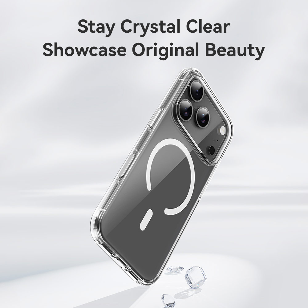 Picture of Apple iPhone 17 6.3 Case | Rock Crystal Shield Magnetic Drop Protection Case for iPhone 17 6.3 (Clear)