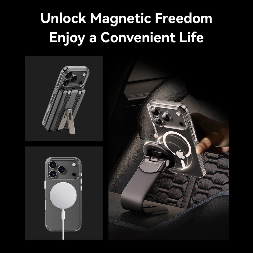 Picture of Apple iPhone 17 6.3 Case | Rock Crystal Shield Magnetic Drop Protection Case for iPhone 17 6.3 (Clear)