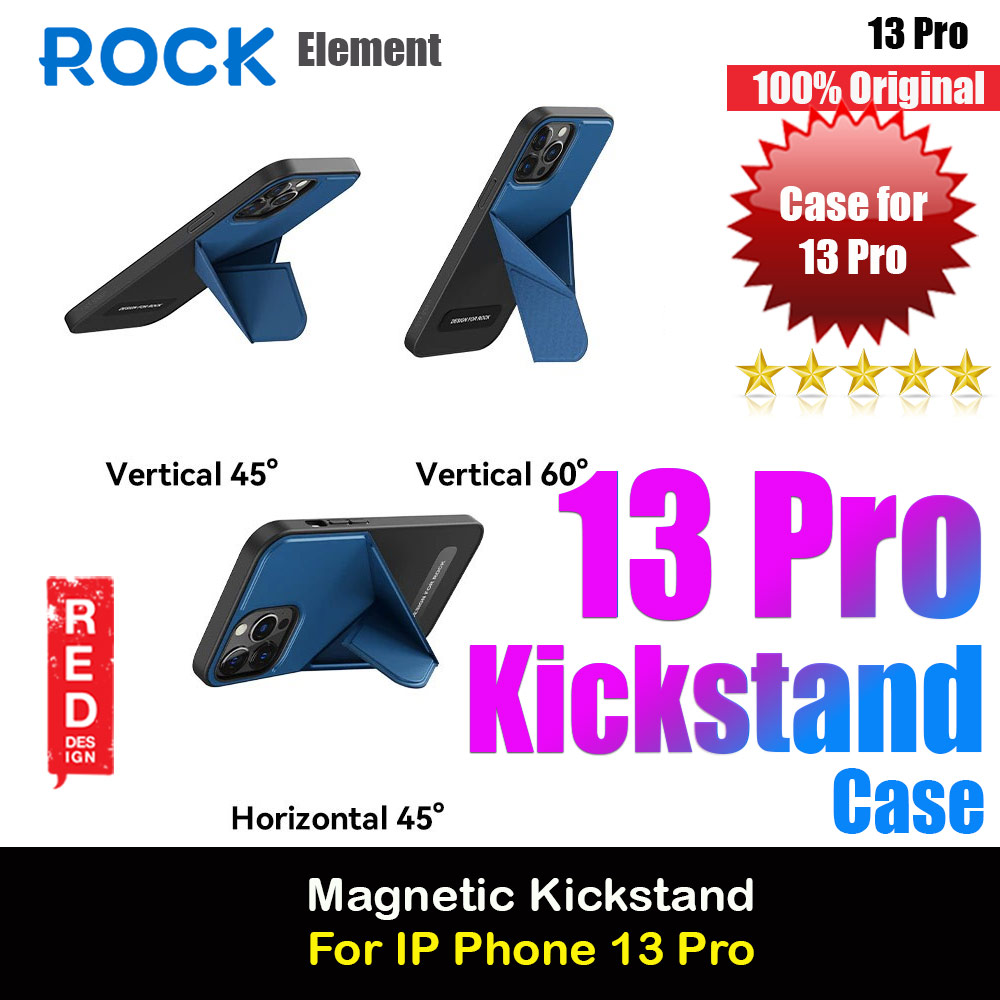 Picture of Rock Element Foldable Kickstand Case Horizontal Vertical Case for iPhone 13 Pro 6.1 (Blue) Apple iPhone 13 Pro 6.1- Apple iPhone 13 Pro 6.1 Cases, Apple iPhone 13 Pro 6.1 Covers, iPad Cases and a wide selection of Apple iPhone 13 Pro 6.1 Accessories in Malaysia, Sabah, Sarawak and Singapore 