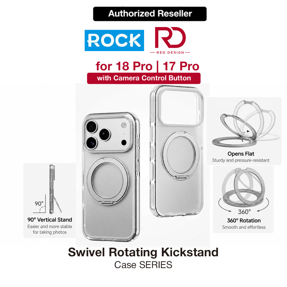 Picture of ROCK Guard Touch Rotating Series Magnetic Protection Case with Stand for iPhone 18 Pro 17 Pro (Matte Grey) Apple iPhone 18 Pro- Apple iPhone 18 Pro Cases, Apple iPhone 18 Pro Covers, iPad Cases and a wide selection of Apple iPhone 18 Pro Accessories in Malaysia, Sabah, Sarawak and Singapore 