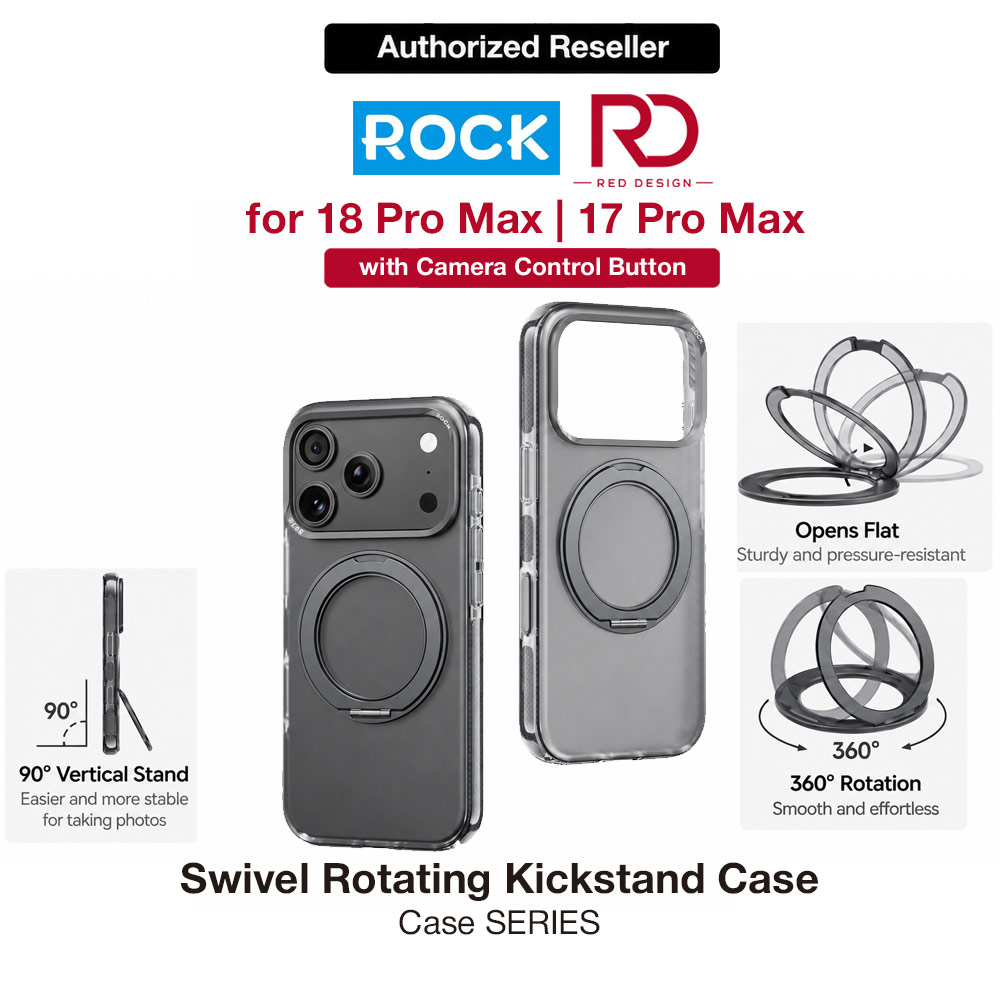 Picture of ROCK Guard Touch Rotating Series Magnetic Protection Case with Stand for iPhone 18 Pro Max 17 Pro Max (Matte Dark Grey) Apple iPhone 18 Pro Max- Apple iPhone 18 Pro Max Cases, Apple iPhone 18 Pro Max Covers, iPad Cases and a wide selection of Apple iPhone 18 Pro Max Accessories in Malaysia, Sabah, Sarawak and Singapore 