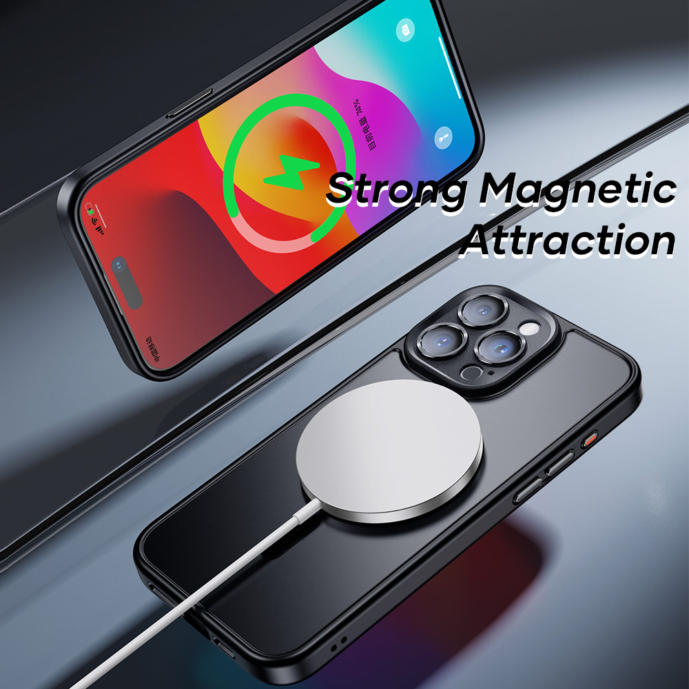 Picture of Apple iPhone 15 Pro 6.1 Case | Rock Guard Touch Lens Protection Anti Finger Print Drop Protection Magsafe Compatible Case for iPhone 15 Pro 6.1 (Matte Gray)