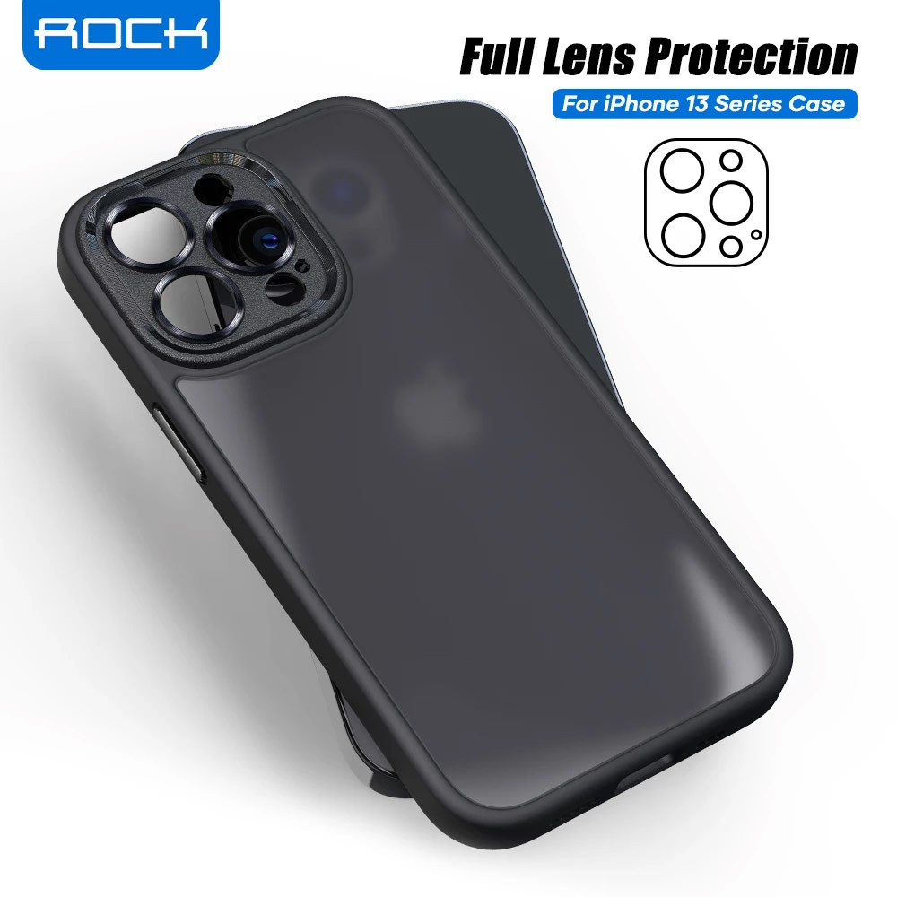 Picture of Apple iPhone 13 Pro 6.1 Case | Rock Guard Touch Lens Protection  Anti Finger Print Drop Protection Case for iPhone 13 Pro 6.1 (Matte Black)