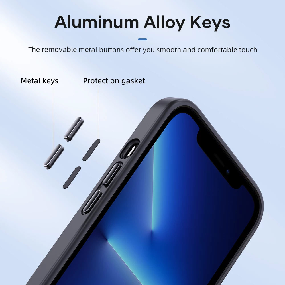 Picture of Apple iPhone 13 Pro 6.1 Case | Rock Guard Touch Lens Protection  Anti Finger Print Drop Protection Case for iPhone 13 Pro 6.1 (Matte Black)