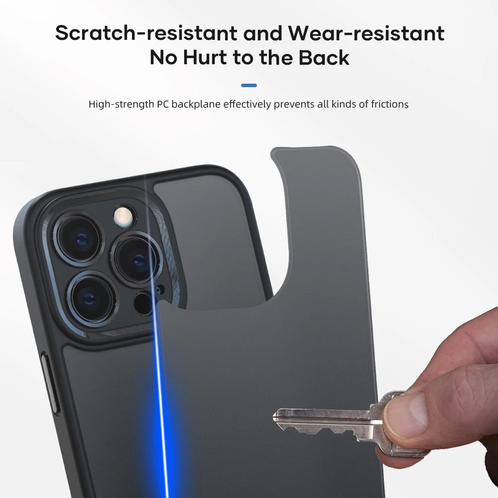 Picture of Apple iPhone 13 Pro 6.1 Case | Rock Guard Touch Lens Protection  Anti Finger Print Drop Protection Case for iPhone 13 Pro 6.1 (Matte Black)