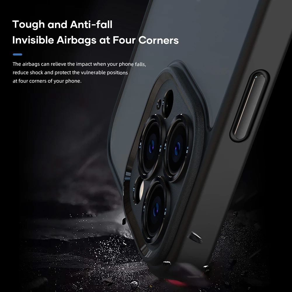 Picture of Apple iPhone 13 Pro 6.1 Case | Rock Guard Touch Lens Protection  Anti Finger Print Drop Protection Case for iPhone 13 Pro 6.1 (Matte Black)