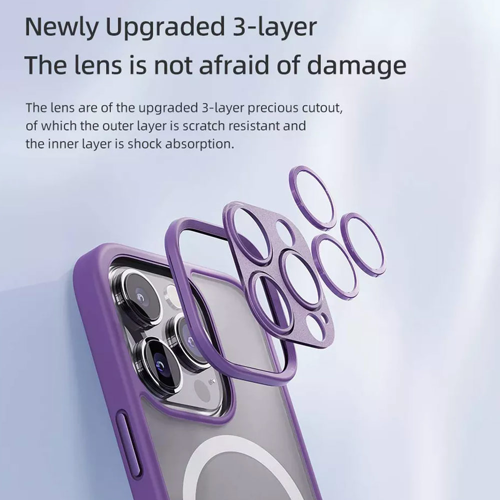 Picture of Apple iPhone 14 Plus 6.7 Case | Rock Guard Touch Lens Protection Anti Finger Print Drop Protection Magsafe Compatible Case for iPhone 14 Plus 6.7 (Matte Black)