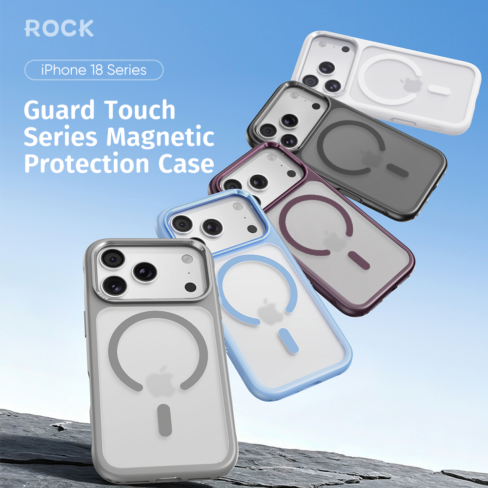 Picture of Apple iPhone 18 Pro Case | ROCK Guard Touch Series Magnetic Protection Case for iPhone 18 Pro (Grey)