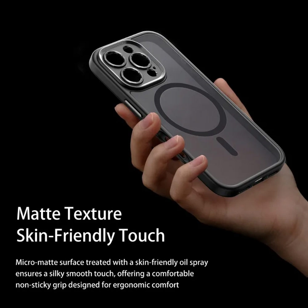 Picture of Apple iPhone 16 Pro Max 6.9 Case | Rock Guard Touch Lens Protection Anti Finger Print Drop Protection Magsafe Compatible Case for iPhone 16 Pro Max 6.9 (Matte Grey)