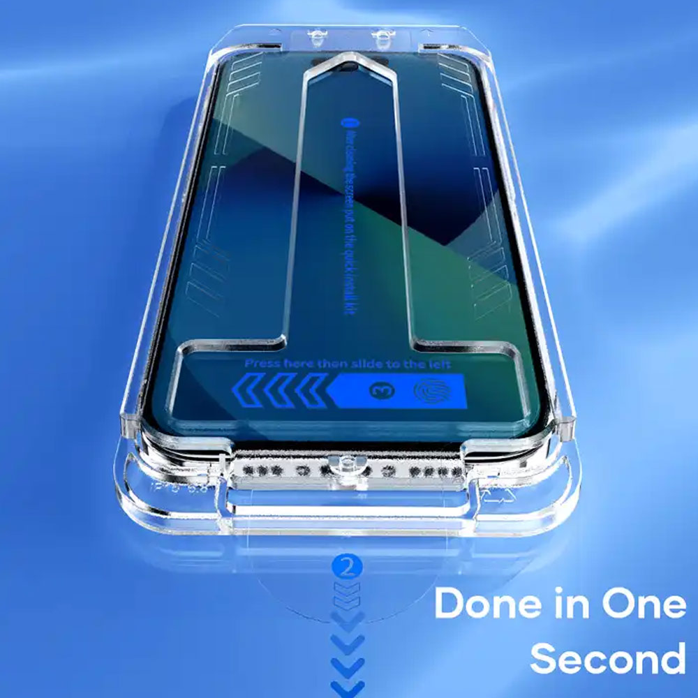 Picture of Apple iPhone 15 Pro 6.1  | Rock Anti Peep HD Full Coverage Tempered Glass with Installation Kit Helper for iPhone 15 Pro 6.1 (Privacy)