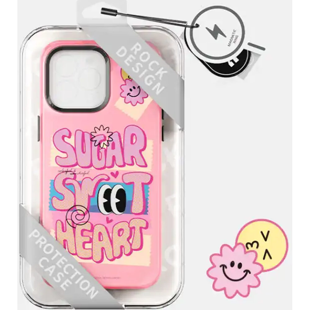 Picture of Apple iPhone 15 Pro Max 6.7 Case | Rock Inshare Graffiti Hiqh Quality Print Colorful Drop Protection Case for iPhone 15 Pro Max 6.7 (Yellow)