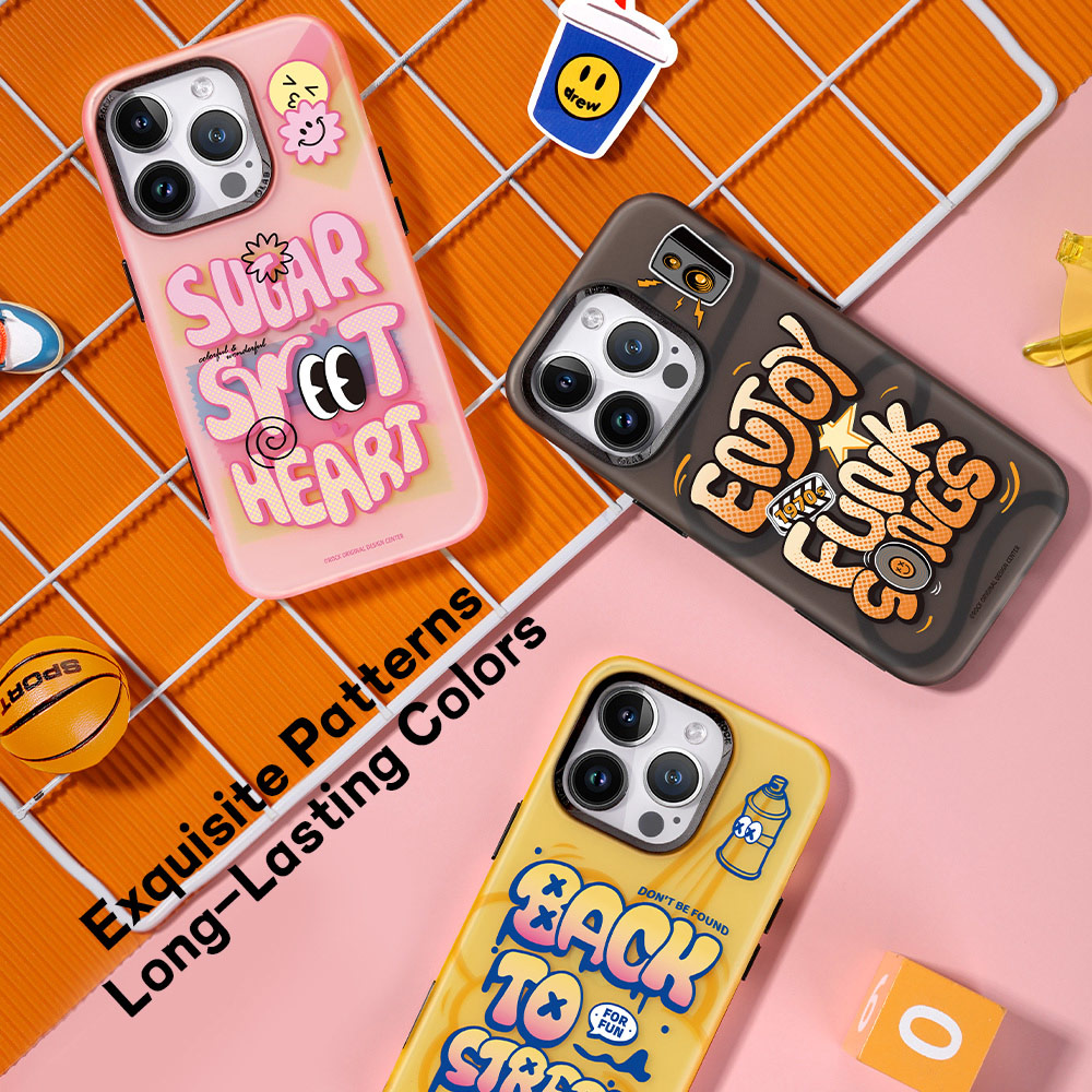 Picture of Apple iPhone 15 Pro Max 6.7 Case | Rock Inshare Graffiti Hiqh Quality Print Colorful Drop Protection Case for iPhone 15 Pro Max 6.7 (Yellow)