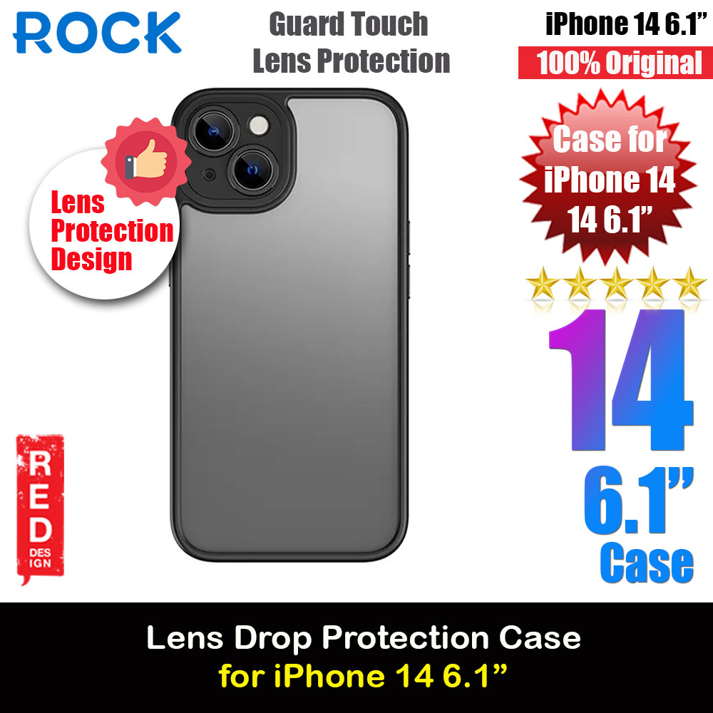 Picture of Rock Guard Touch Lens Protection Anti Finger Print Drop Protection Case for iPhone 14 6.1 (Matte Black) Apple iPhone 14 6.1- Apple iPhone 14 6.1 Cases, Apple iPhone 14 6.1 Covers, iPad Cases and a wide selection of Apple iPhone 14 6.1 Accessories in Malaysia, Sabah, Sarawak and Singapore 