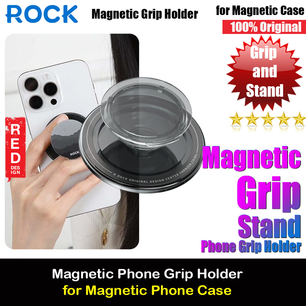 Picture of Rock Magnetic Airbag Bracket Foldable Grip Stand Phone Holder (Transparent Black) Red Design- Red Design Cases, Red Design Covers, iPad Cases and a wide selection of Red Design Accessories in Malaysia, Sabah, Sarawak and Singapore 