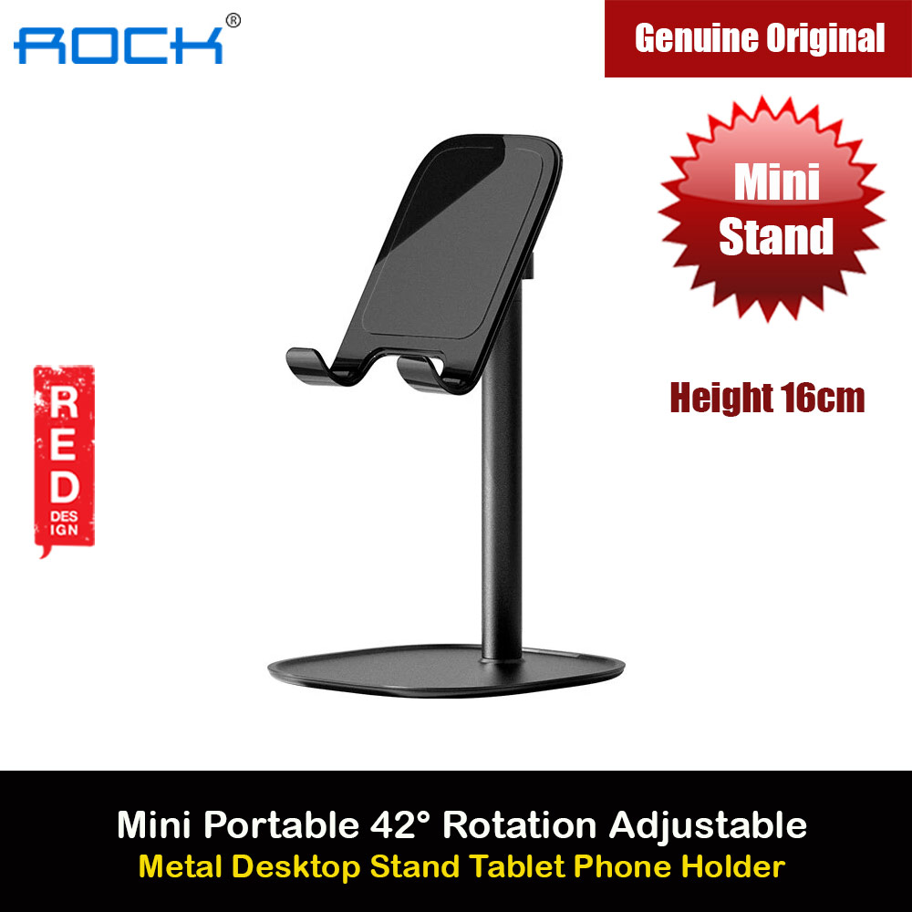 Picture of Rock Basic Version Mini Portable Rotation Adjustable Anti-slip Metal Desktop Stand Tablet Phone Holder for iPhone 12 Pro Max iPhone 11 Pro Max(Black) Red Design- Red Design Cases, Red Design Covers, iPad Cases and a wide selection of Red Design Accessories in Malaysia, Sabah, Sarawak and Singapore 