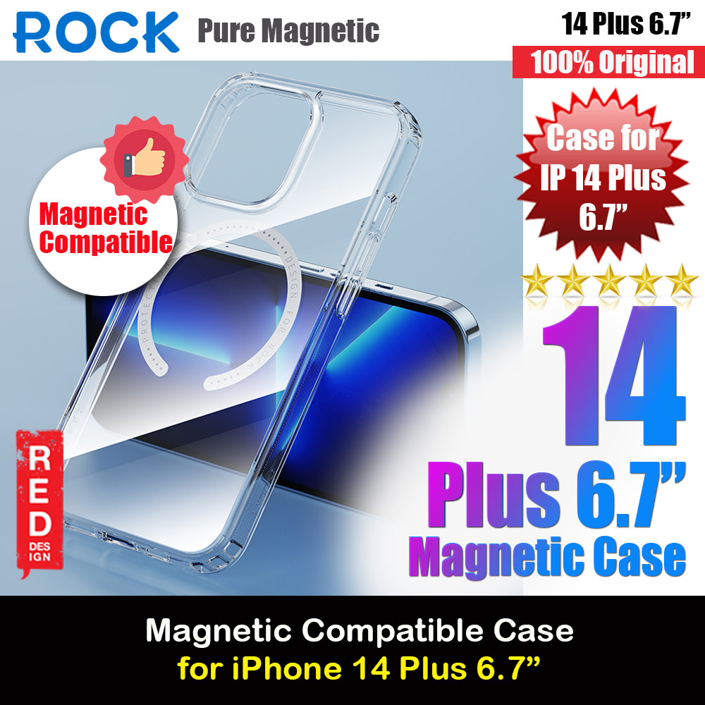 Picture of Rock Pure Series Protection Magnetic Case Magsafe Compatible for iPhone 14 Plus 6.7 (Clear) Apple iPhone 14 Plus 6.7- Apple iPhone 14 Plus 6.7 Cases, Apple iPhone 14 Plus 6.7 Covers, iPad Cases and a wide selection of Apple iPhone 14 Plus 6.7 Accessories in Malaysia, Sabah, Sarawak and Singapore 