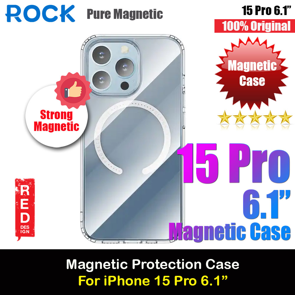 Picture of Rock Pure Series Protection Magnetic Case Magsafe Compatible for iPhone 15 Pro 6.1 (Clear) Apple iPhone 15 Pro 6.1- Apple iPhone 15 Pro 6.1 Cases, Apple iPhone 15 Pro 6.1 Covers, iPad Cases and a wide selection of Apple iPhone 15 Pro 6.1 Accessories in Malaysia, Sabah, Sarawak and Singapore 