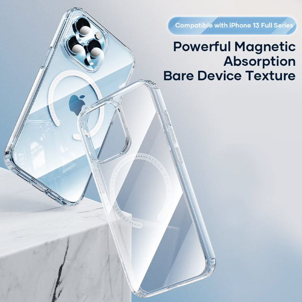 Picture of Apple iPhone 13 Pro Max 6.7 Case | Rock Pure Series Protection Magnetic Case Magsafe Compatible for iPhone 13 Pro Max 6.7 (Clear)