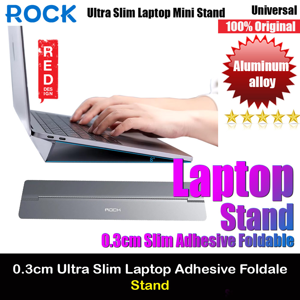 Picture of Rock Laptop Mini Stand Ultra-Slim Portable Aluminium Laptop Mini Foldable Stand Laptop Stand for Notebook (Grey) Red Design- Red Design Cases, Red Design Covers, iPad Cases and a wide selection of Red Design Accessories in Malaysia, Sabah, Sarawak and Singapore 