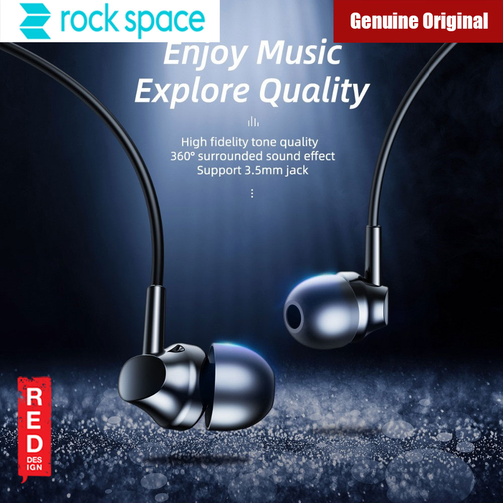 Picture of ROCK SPACE ES01 In-ear HIFI  High Quality Strong Bass Stereo Earphone with Mic Volume Track Control (Black)