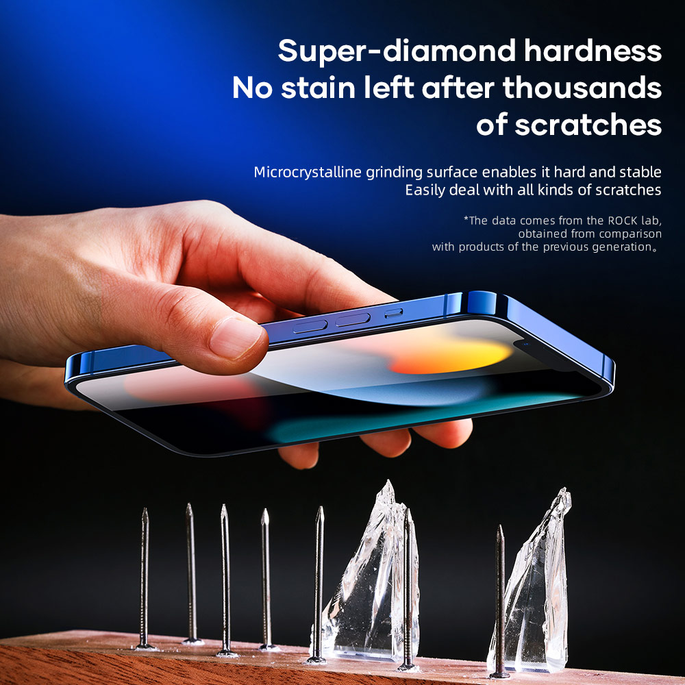 Picture of Apple iPhone 13 6.1  | Rock Space HD Full Coverage Anti Static Tempered Glass for iPhone 13 iPhone 13 Pro 6.1 (Anti Static Clear)