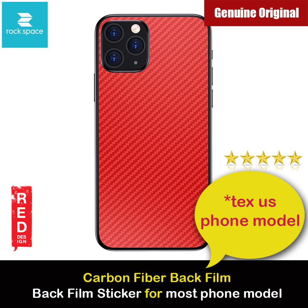 Picture of Rock Space Custom Made for All Phone Model Carbon Fiber Series Back Film Protector Sticker for Any Phone Model (Red) Apple iPhone 11 6.1- Apple iPhone 11 6.1 Cases, Apple iPhone 11 6.1 Covers, iPad Cases and a wide selection of Apple iPhone 11 6.1 Accessories in Malaysia, Sabah, Sarawak and Singapore 