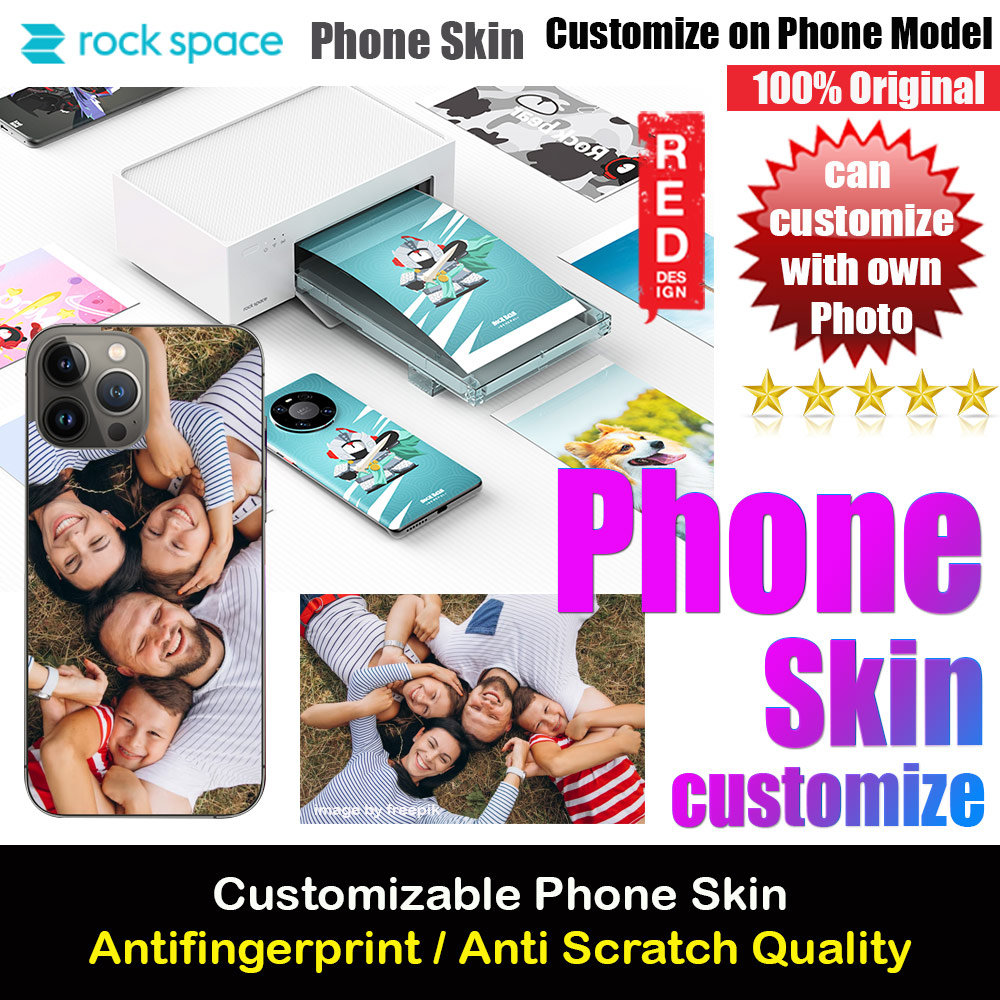 Picture of Rock Space DIY Customize High Quality Print Phone Skin Sticker for Multiple Phone Model with Multiple Photo Images Gallery or with Own Phone Text Red Design- Red Design Cases, Red Design Covers, iPad Cases and a wide selection of Red Design Accessories in Malaysia, Sabah, Sarawak and Singapore 