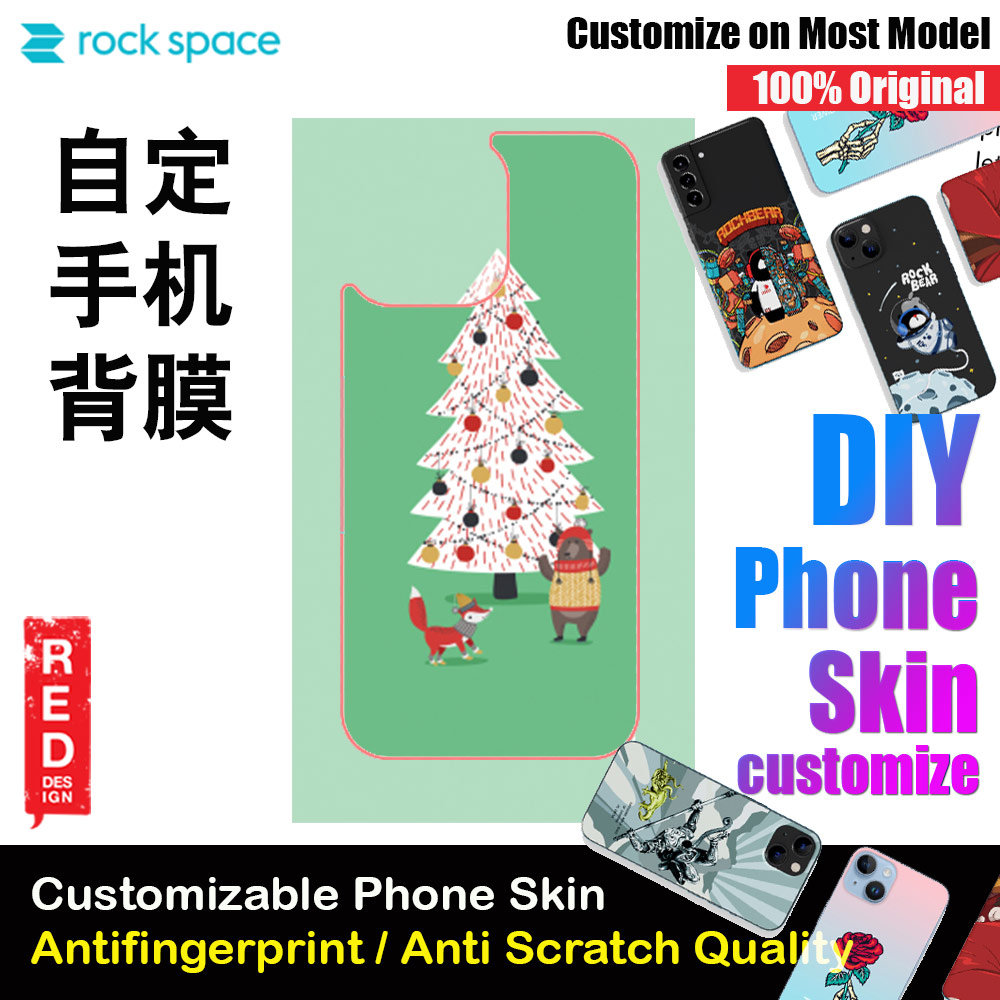 Picture of Rock Space DIY 自定 定制 设计 手机背膜 贴纸 DIY Customize High Quality Print Phone Skin Sticker for Multiple Phone Model with Multiple Photo Images Gallery or with Own Phone Cellphone (Merry Christmas) Red Design- Red Design Cases, Red Design Covers, iPad Cases and a wide selection of Red Design Accessories in Malaysia, Sabah, Sarawak and Singapore 