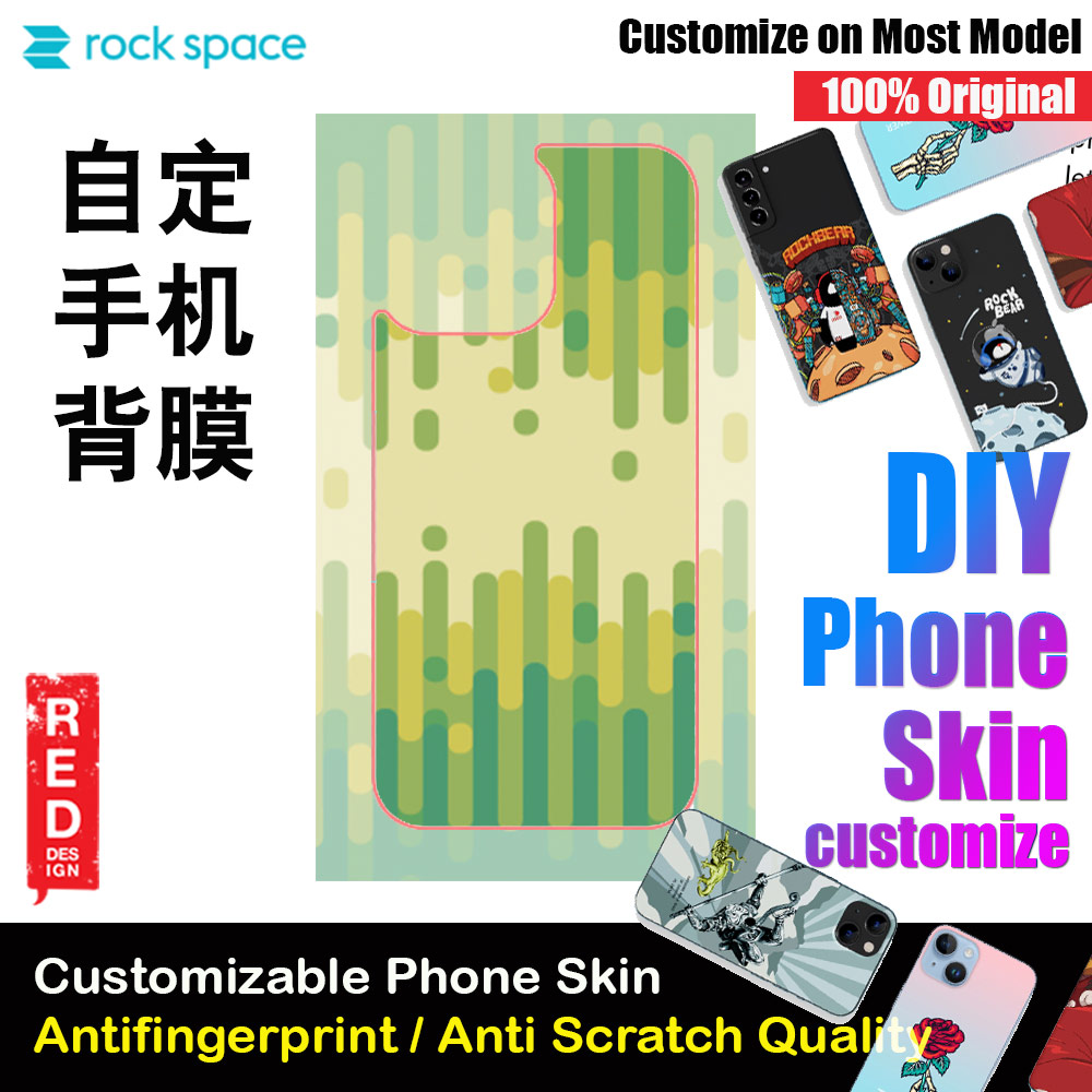 Picture of Rock Space DIY 自定 定制 设计 手机背膜 贴纸 DIY Customize High Quality Print Phone Skin Sticker for Multiple Phone Model with Multiple Photo Images Gallery or with Own Phone Text (Pattern Green) Red Design- Red Design Cases, Red Design Covers, iPad Cases and a wide selection of Red Design Accessories in Malaysia, Sabah, Sarawak and Singapore 