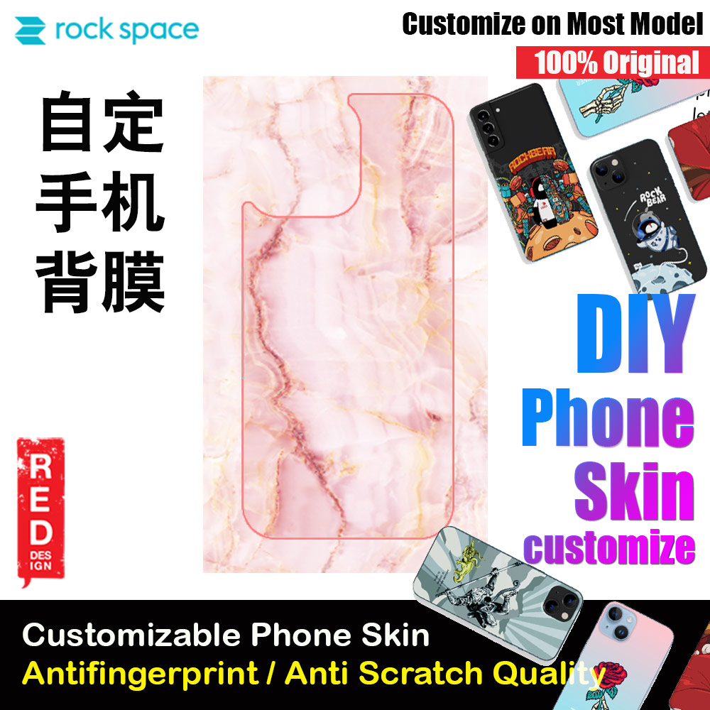 Picture of Rock Space DIY 自定 定制 设计 手机背膜 贴纸 DIY Customize High Quality Print Phone Skin Sticker for Multiple Phone Model with Multiple Photo Images Gallery or with Own Phone Text (Pattern Marble) Red Design- Red Design Cases, Red Design Covers, iPad Cases and a wide selection of Red Design Accessories in Malaysia, Sabah, Sarawak and Singapore 