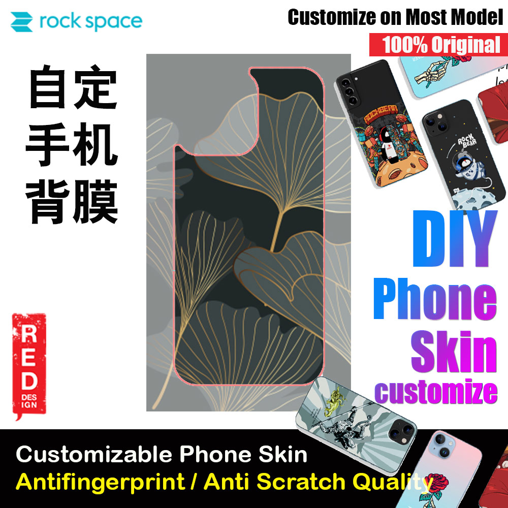 Picture of Rock Space DIY 自定 定制 设计 手机背膜 贴纸 DIY Customize High Quality Print Phone Skin Sticker for Multiple Phone Model with Multiple Photo Images Gallery or with Own Phone Text (Pattern Gingko) Red Design- Red Design Cases, Red Design Covers, iPad Cases and a wide selection of Red Design Accessories in Malaysia, Sabah, Sarawak and Singapore 